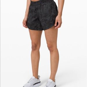 Lululemon “Track That Short 5” Camo Shorts.